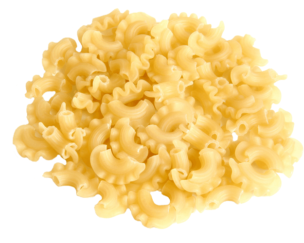 Brace-shaped elbow macaroni